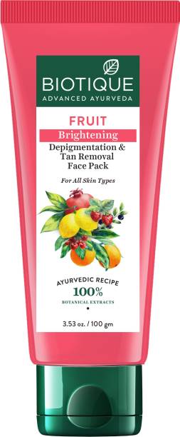 BIOTIQUE FRUIT Brightening Depigmentation & Tan Removal Face Pack