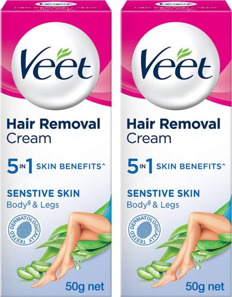 Veet Silk and Fresh Sensitive Hair Removal Cream 50g Pack of 2 Cream