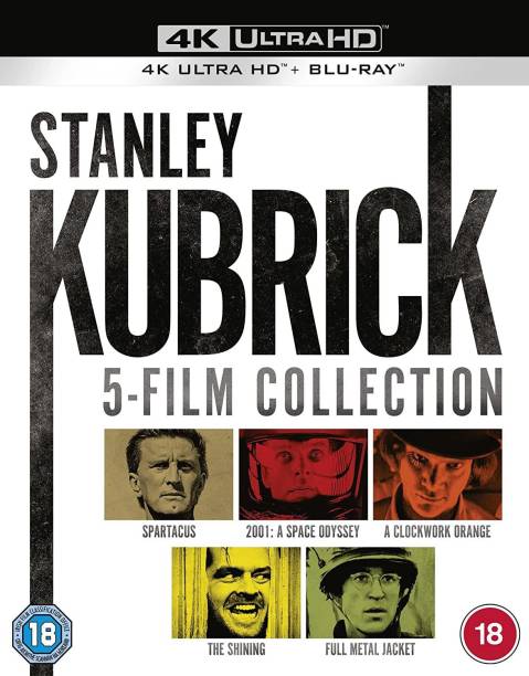 Stanley Kubrick 5 Film Collection: Spartacus + 2001: A Space Odyssey + A Clockwork Orange + The Shining + Full Metal Jacket (Uncut) (4K UHD + Blu-ray) (10-Disc Box Set Includes Slipcase Packaging) (Region Free | UK Import)