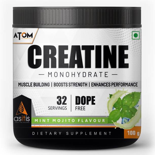 AS-IT-IS Nutrition ATOM Creatine Monohydrate 100g - 32 Servings | Dope Free | Creatine