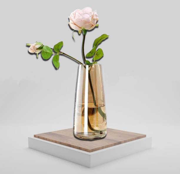 SNSHOPEE Decorative Elegant Vase Pot Centerpiece for Home Living Room Office Decor Glass Vase