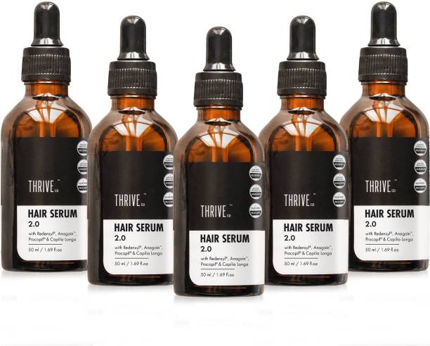ThriveCo Hair Growth Serum with Redensyl,Anagain & Procapil , 50ml x 5