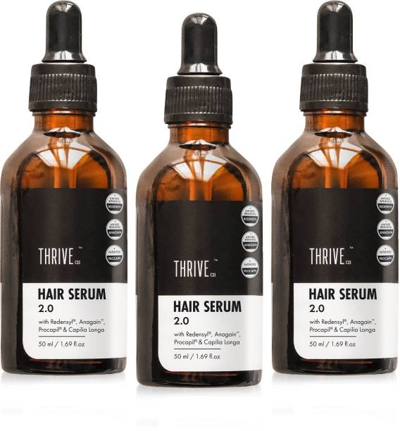 ThriveCo Hair Growth Serum, with Redensyl, Anagain & Procapil 50ml x Pack of 3