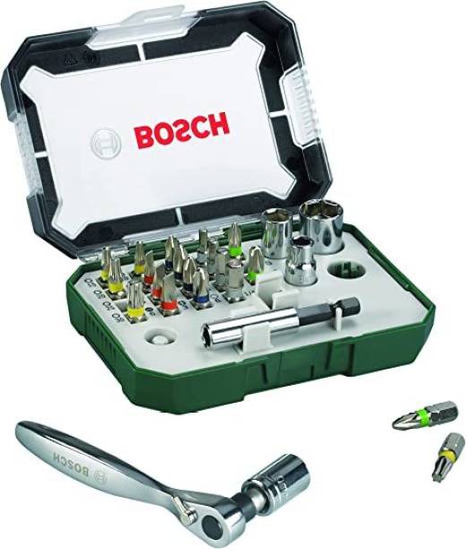 BOSCH SCREWDRIVER BIT SET 26 PCS MINI RATCHET SET Cordless Impact Wrench