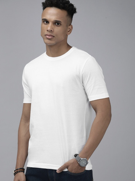 White fitted t shirt mens clearance
