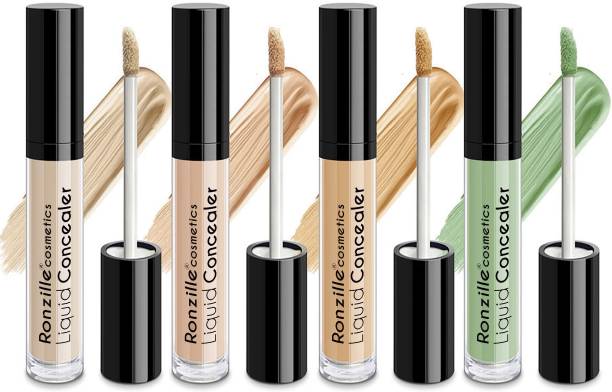 RONZILLE HD Pro Liquid Concealer ,Corrector, and Contour Pack of 4 Concealer