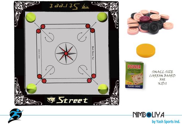 F9 STREET Wooden Carrom Board Small Size With Coin And Striker 30 cm Carrom Board