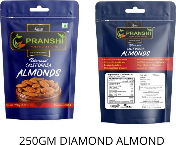 Pranshi Diamond almonds 250gm Healthy Gift Hamper for Every Occasion Almonds