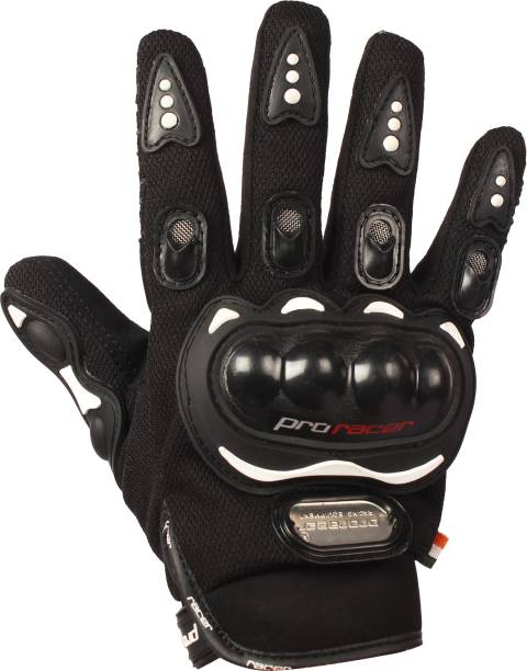 proracer Bike Riding Tribe Compatible Men's Cycling Full Finger Gloves (Black) Riding Gloves
