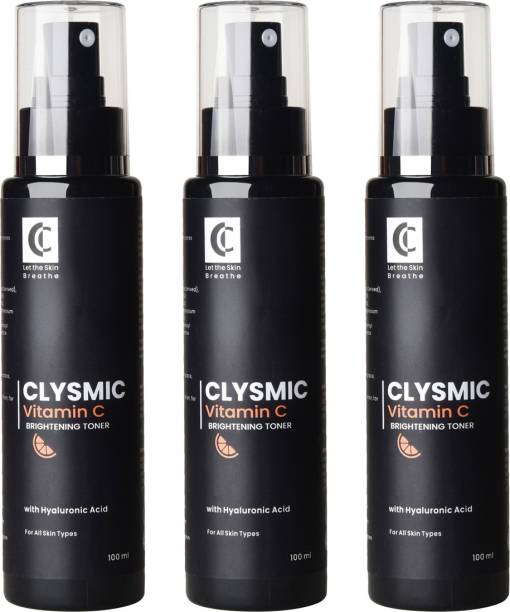 Clysmic Pack of 3 Vitamin C Brightening Toner Men & Women