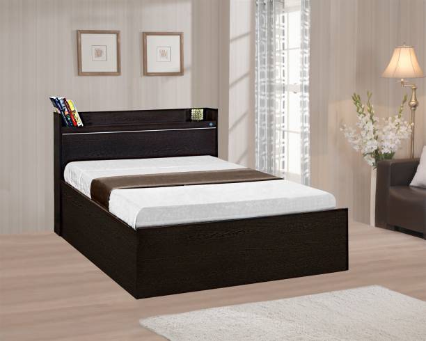 Delite Kom Plum Engineered Wood Single Box Bed