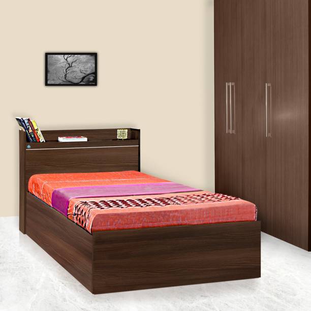 Delite Kom Cherry Engineered Wood Single Box Bed