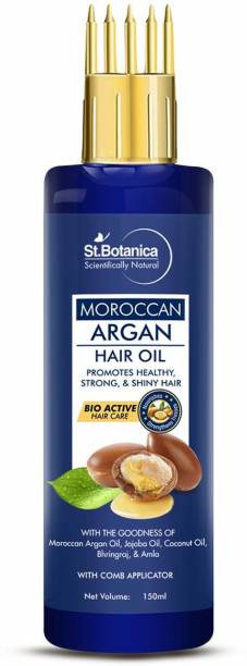 St.Botanica Moroccan Argan Hair Oil With Comb Applicato...