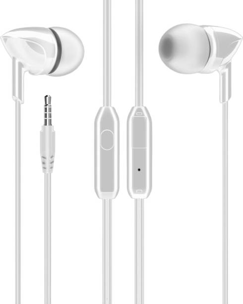 TimbreSonic Emerge Wired Headphones with Ultra Bass, 10MM Dynamic Copper Drivers (White) Wired Headset
