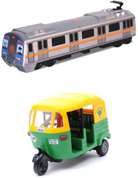 centy CNG Auto Rikshaw And Metro Train Combo Mini Pull ...