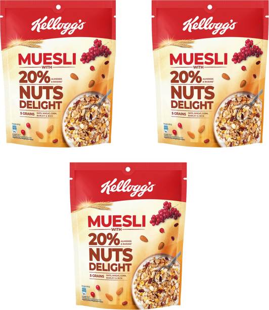 Kellogg's Muesli with Nuts Delight, Breakfast Cereals Pouch