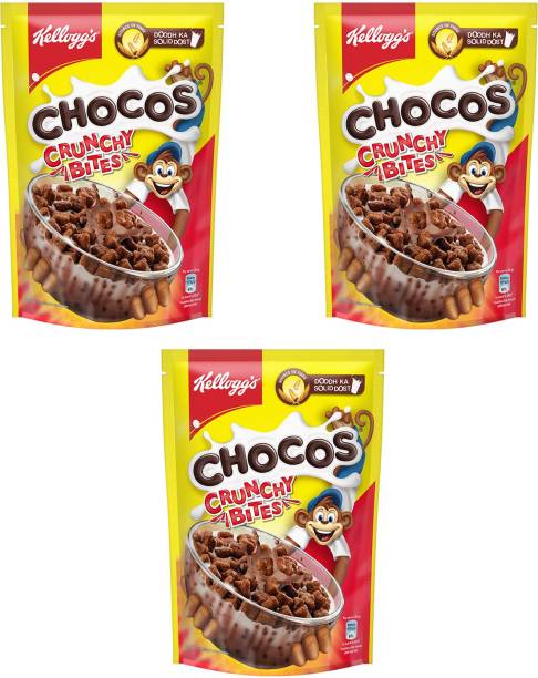 Kellogg's Crunchy Bites, Source of Fibre and Calcium, Breakfast Cereals Pouch