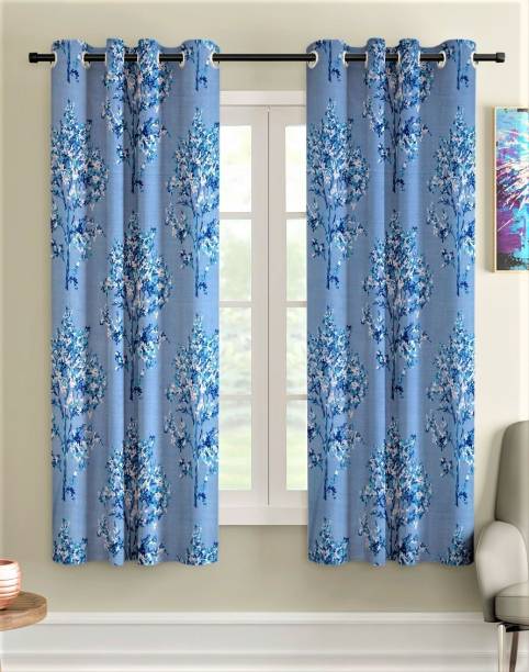 Fashion String 153 cm (5 ft) Polyester Semi Transparent Window Curtain (Pack Of 2)