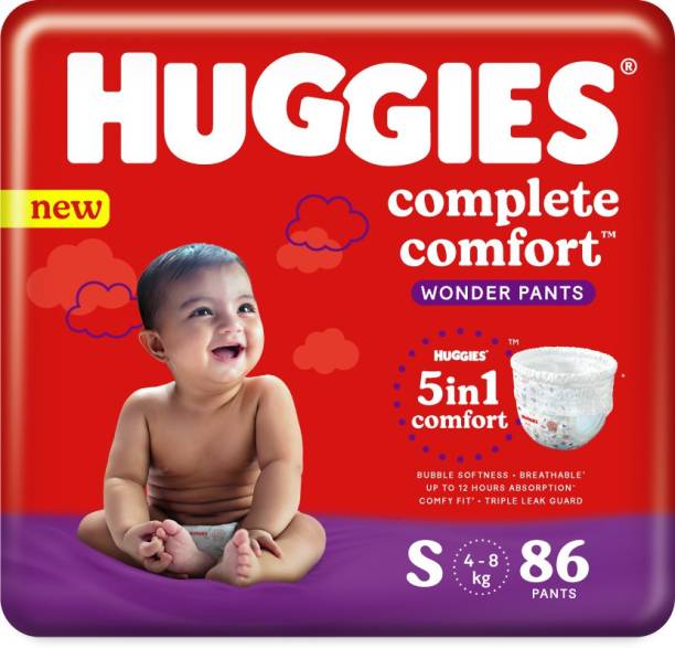 Huggies Complete Comfort Wonder Pants, with 5 in 1 Comfort Pant Diapers - S