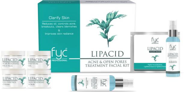 FYC PROFESSIONAL Lipacid Acne & Open Pores Treatment Facial Kit, 520gm