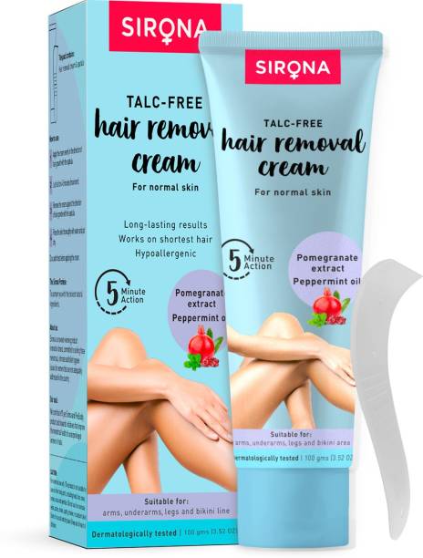 SIRONA Hair Removal Cream - 100 gms for Arms, Legs, Bikini Line & Underarm with No TALC & No Chemical Actives Cream