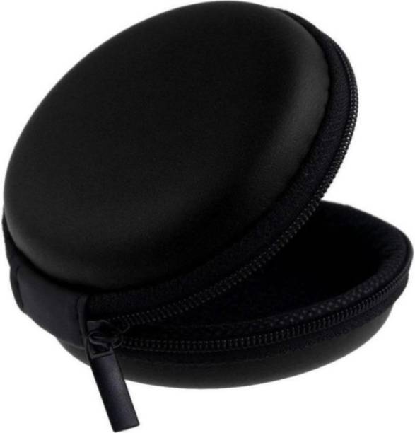 Dronix Leather Zipper Headphone Pouch