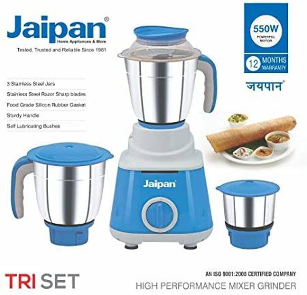Jaipan by JAIPAN JPTSM MIXER GRINDER 550 Mixer Grinder (3 Jars, Blue)