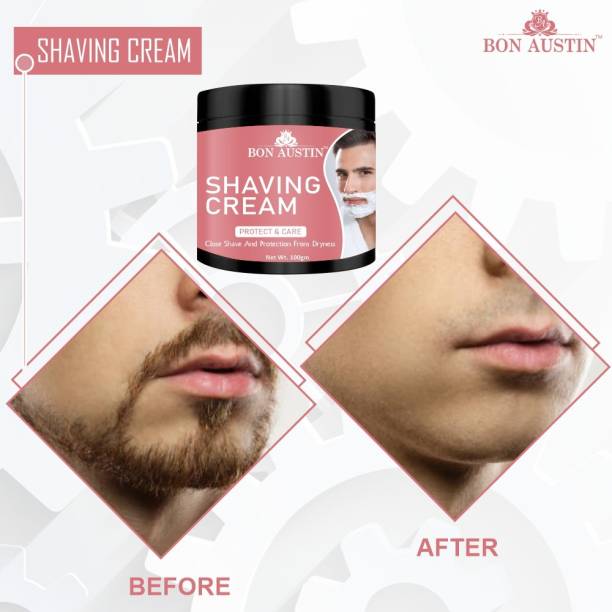 Bon Austin Shaving Cream For Men with Jojoba Oil For Soft & Smooth Shave 100 gms