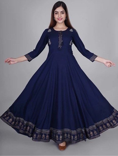 flipkart long frocks