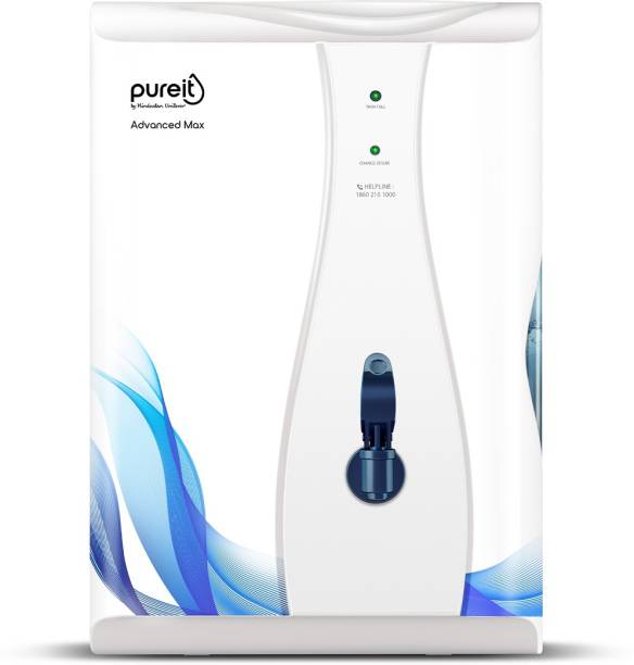 Pureit by HUL Advanced Max 6 L Mineral RO + UV + MF + MP Water Purifier with Mineral Cartridge