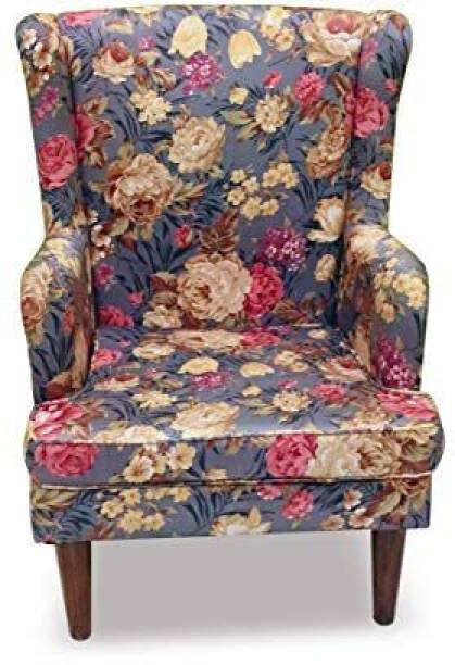 DRAZEN Wing Chair Wingback Chair for Living Room one Seater Sofa | Luxury Rest Chair Fabric Living Room Chair