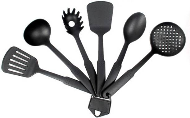 Sobo Plastic Ladle Black, Pack of 6