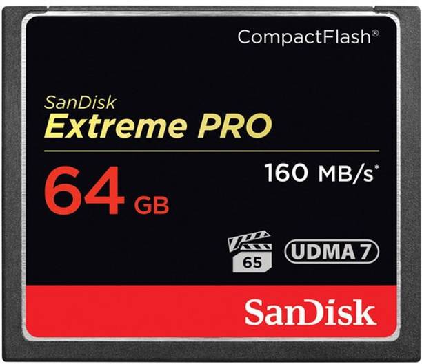 SanDisk Extreme Pro 64 GB Compact Flash UDMA 7 160 MB/s Memory Card