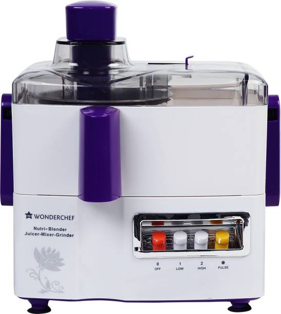 WONDERCHEF Nutri-Blender Juicer-Mixer-Grinder NA 750 W Juicer Mixer Grinder (2 Jars, Purple, White)