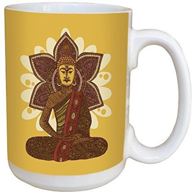Tree-Free Greetings lm43652 Amazing Butterfly Pattern by Shell Rummel Ceramic Mug with Full-Sized Handle 15-Ounce Multicolored