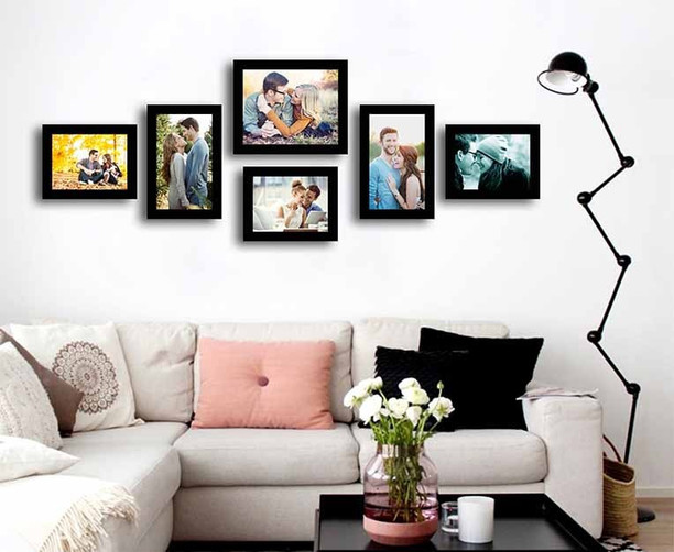 Color D Picture Frames Wall Collage Mdf Wood Combination Living