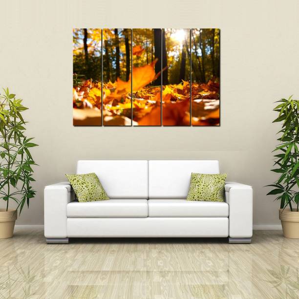 999 Store Yellow Leaves in the forest Digital Reprint 30 inch x 52 inch Painting