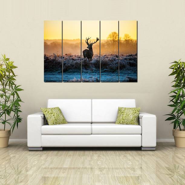 999 Store Deer in the river Digital Reprint 30 inch x 52 inch Painting