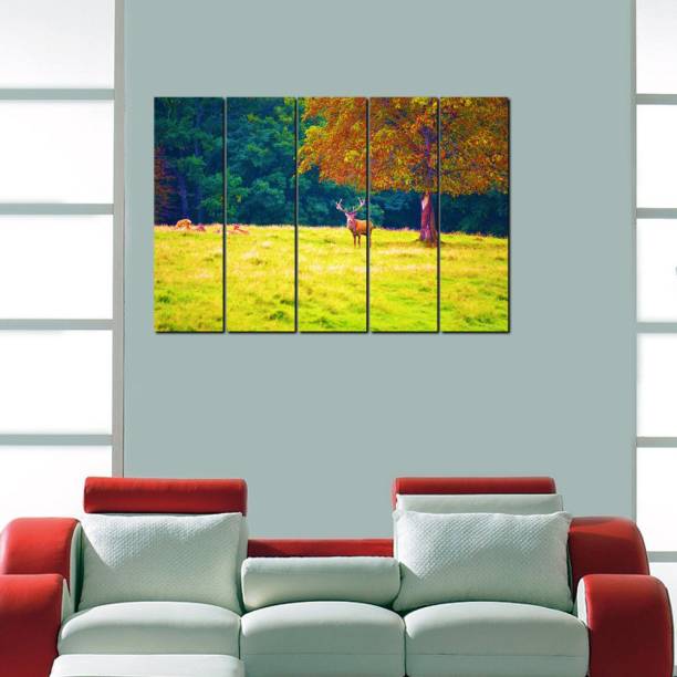 999 Store Deer in the forest Digital Reprint 30 inch x 52 inch Painting