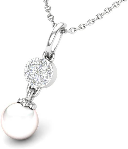 Pearl Pendants Lockets At Best Theme Jewels Lpt 0048 14kw 14kt Pearl Diamond Yellow Gold Pendant