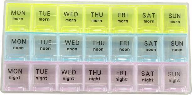 EVERGREEN 1 Week Morning Noon And Night Manual Pill Box