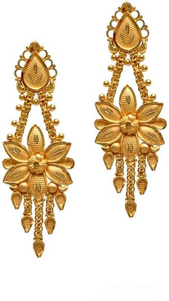 Senco Gold Earrings Online At Best Prices Senco Gold Yellow 22kt Drop Earring