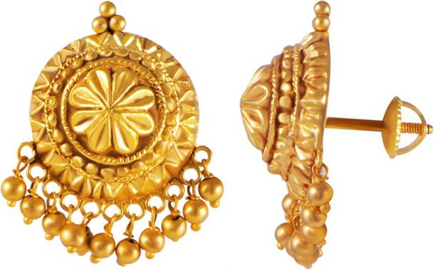 Joyalukkas Earrings Online At Best Prices Joyalukkas Yellow Gold 22kt Stud Earring