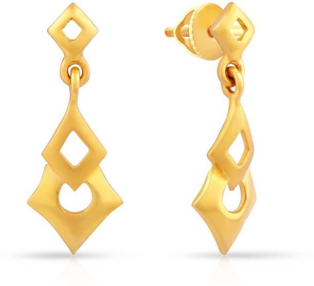MALABAR GOLD & DIAMONDS Yellow Gold 22kt Drop Earring