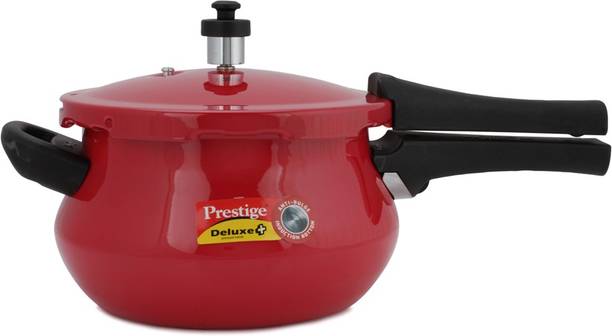 Prestige Deluxe Plus Mini Handi Red 3.3 L Induction Bottom Pressure Cooker