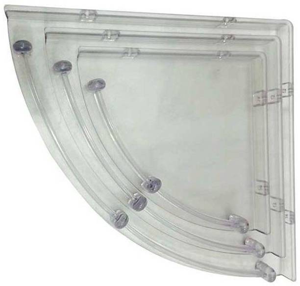 Aquafit Aquasoft prime series Acrylic corner shelves-set of 3 Acrylic Wall Shelf