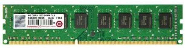 Transcend DDR3-1333 DDR3 4 GB (Single Channel) PC DRAM (JM1333KLN-4G)