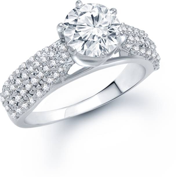 Diamond Solitaire Rings Online At Best Meenaz Jewellery Valentine Gifts Solitaire Silver Rings For S Women Friend Birthday Wedding Bridal