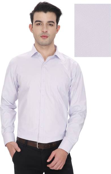 Enf Mens Self Design Formal White Shirt Enf Mens Self Design Formal White Shirt