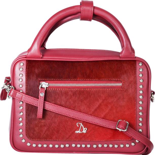 dezerae Women Casual Pink Leatherette Sling Bag